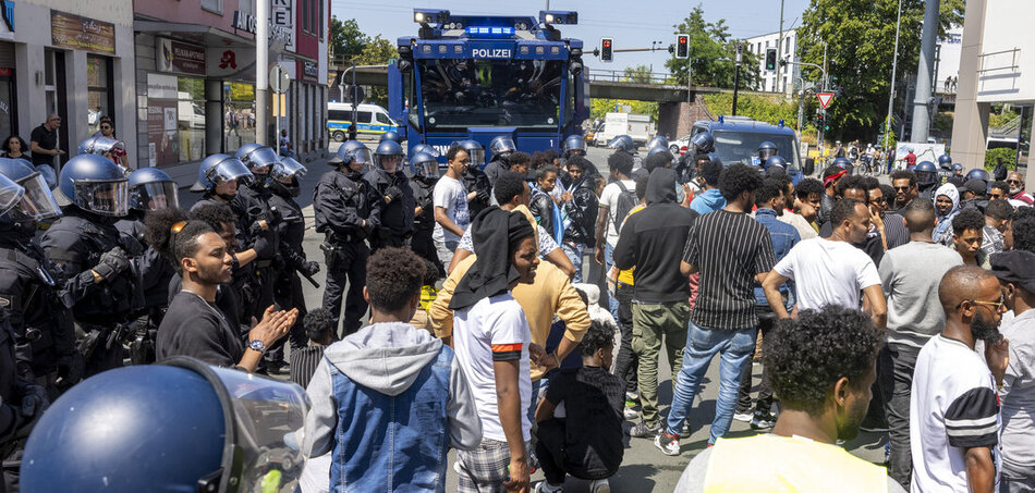Bericht der jungen Welt zu den Angriffen auf das Eritrea Festival in Gießen 2023